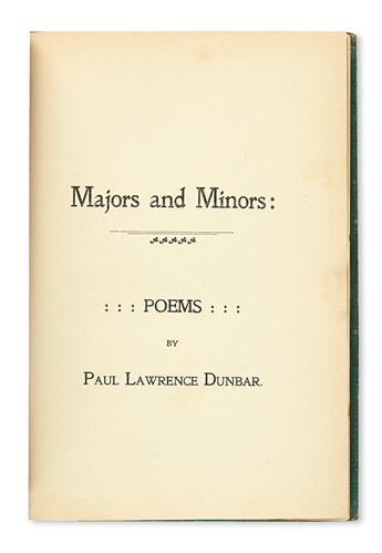 (LITERATURE AND POETRY.) DUNBAR, PAUL LAWRENCE. Majors and Minors.